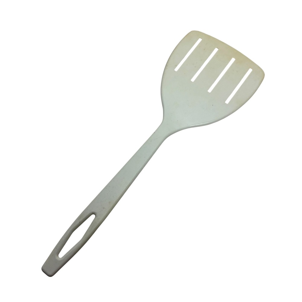 Vintage Tailor Made Products Off White Nylon Slotted Spatula Turner USA 11.5"